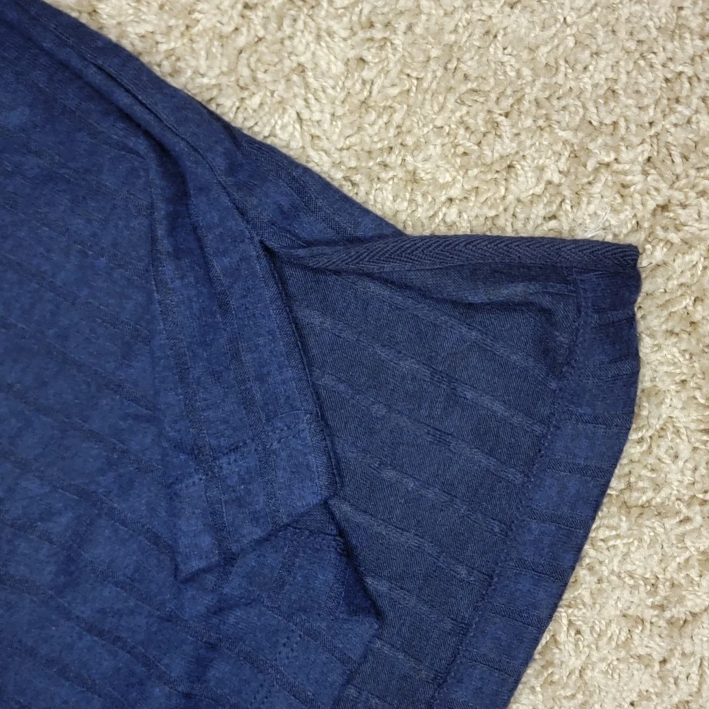 Matty M navy blue mock neck long sleeve tunic - Picture 7 of 8